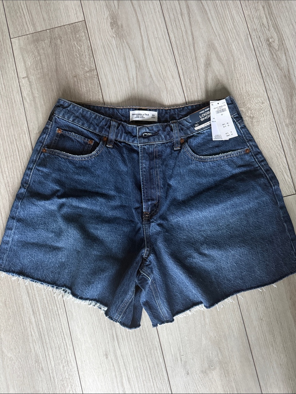 Abercrombie & Fitch Indigo Cutoff Denim Shorts